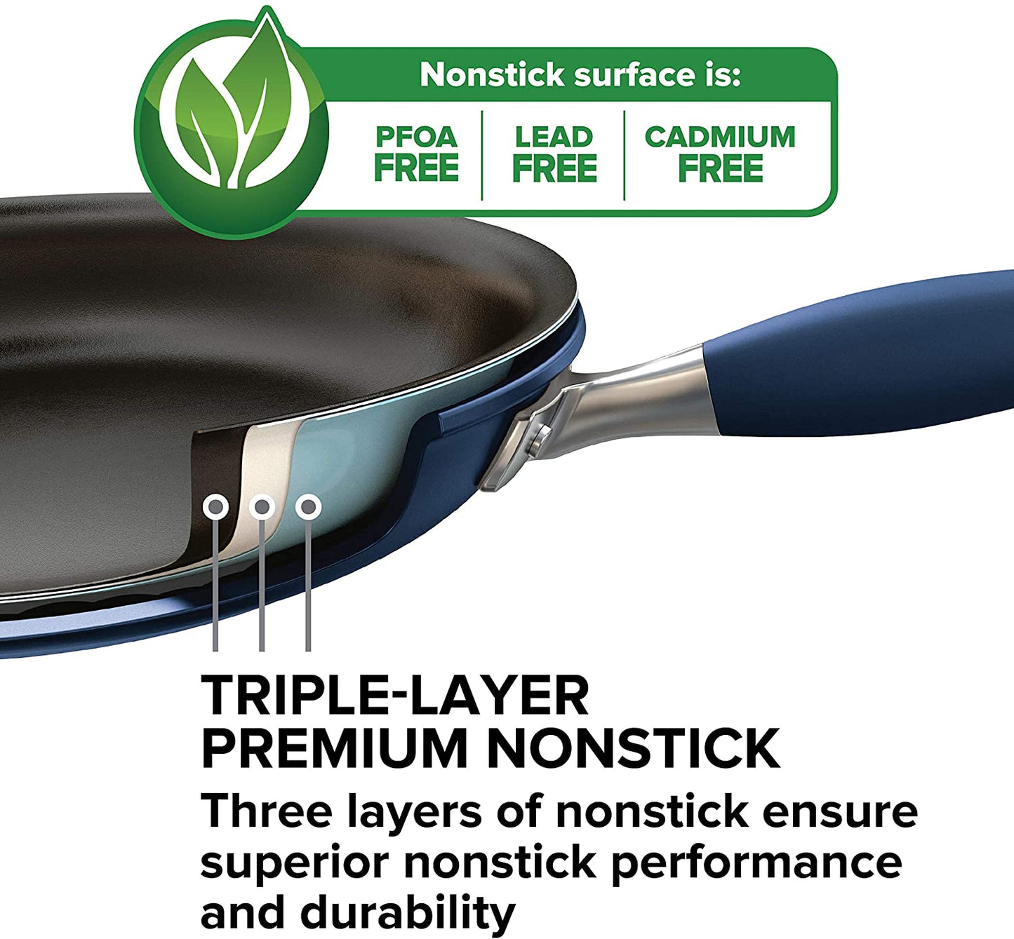Analon 11 piece indigo cookware set