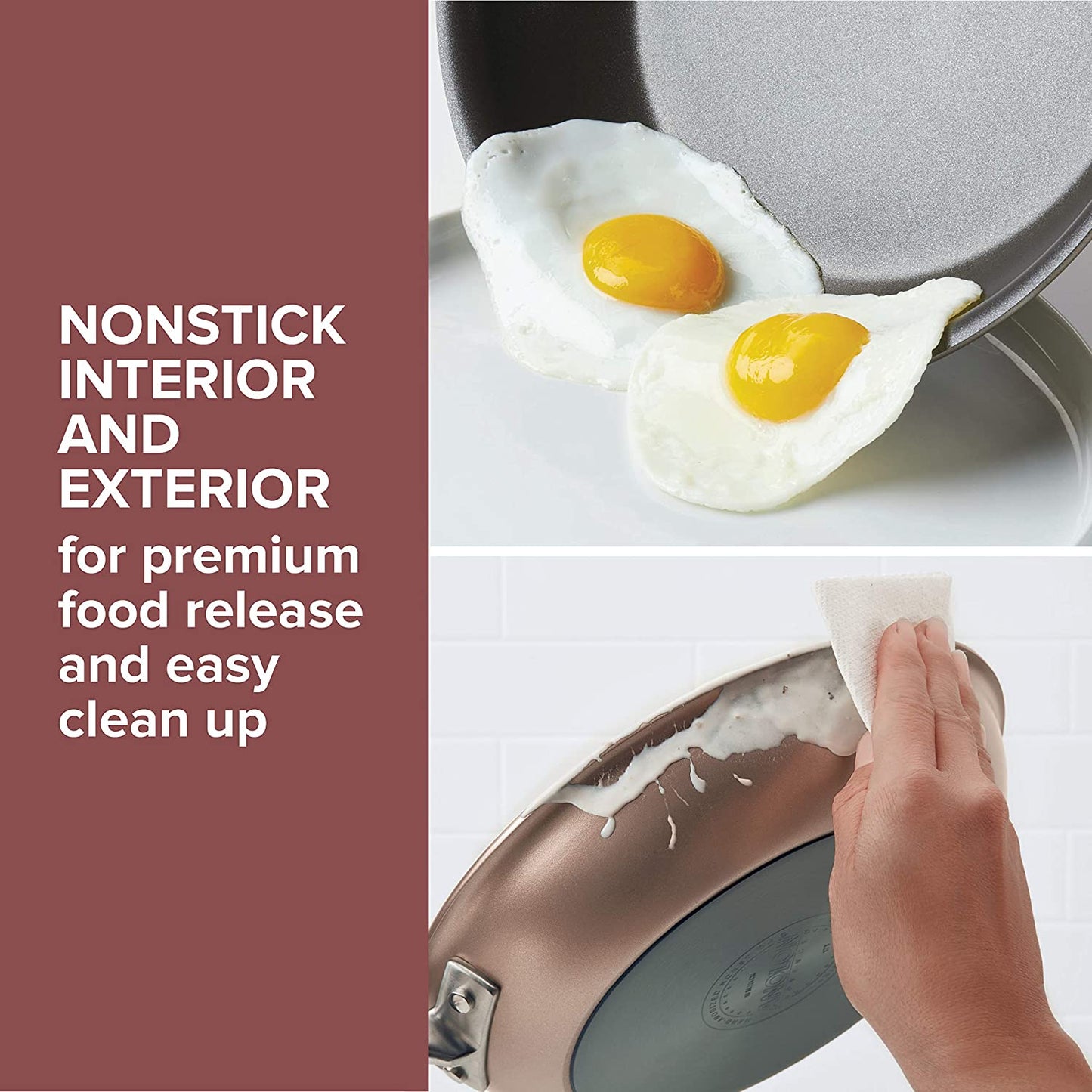 Anolon 11 piece bronze cookware set