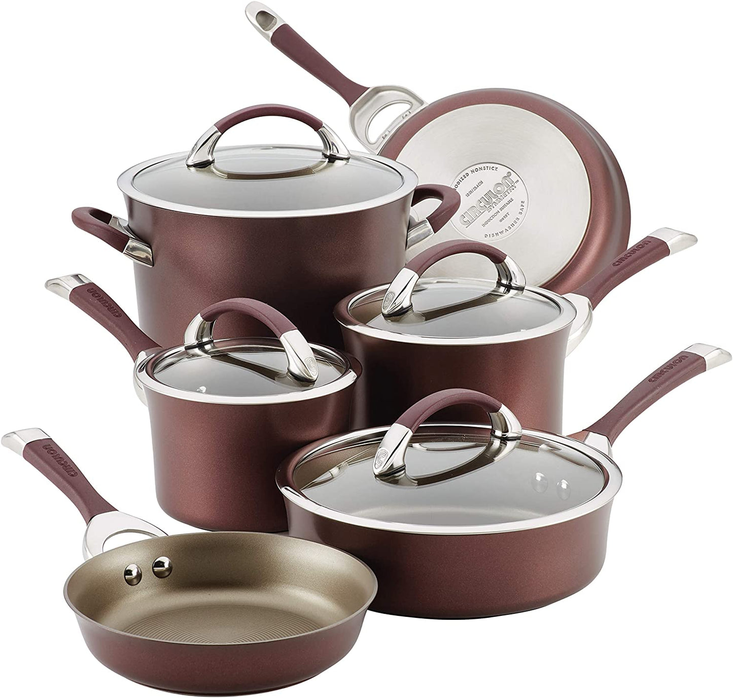 circulon 11 pc black symmetry cookware set