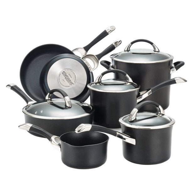 circulon 11 pc black symmetry cookware set