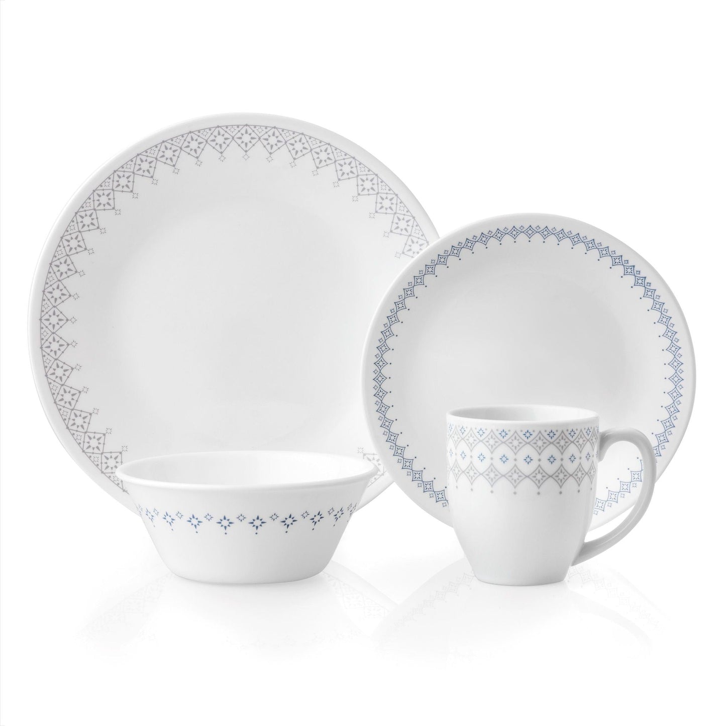 corelle 16pc evening lattice dinnerware set service for 4