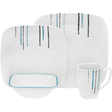 Corelle Square 16 pc. Dinnerware Set Rain Drops