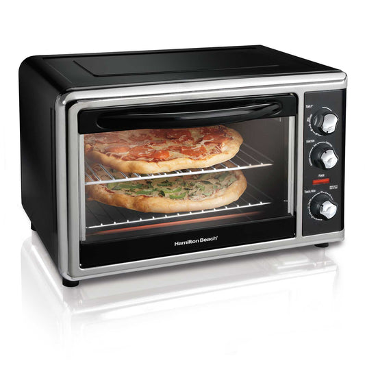 countertop oven with convection hamilton beach black