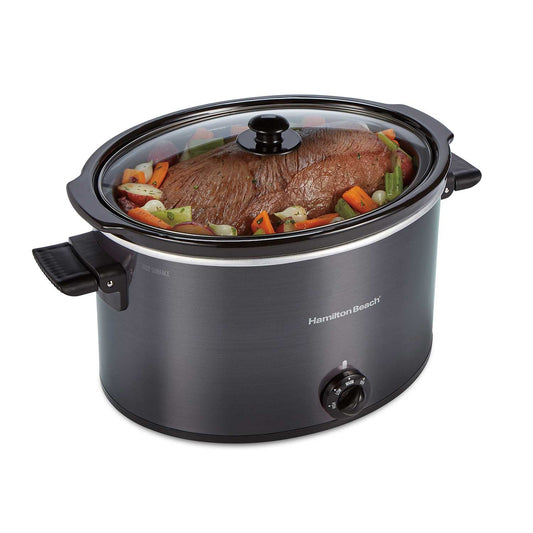 10 quart slow cooker black
