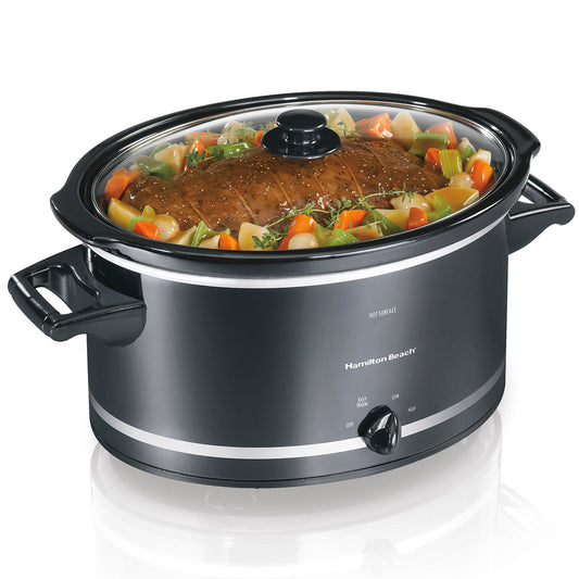 8 qt slow cooker black